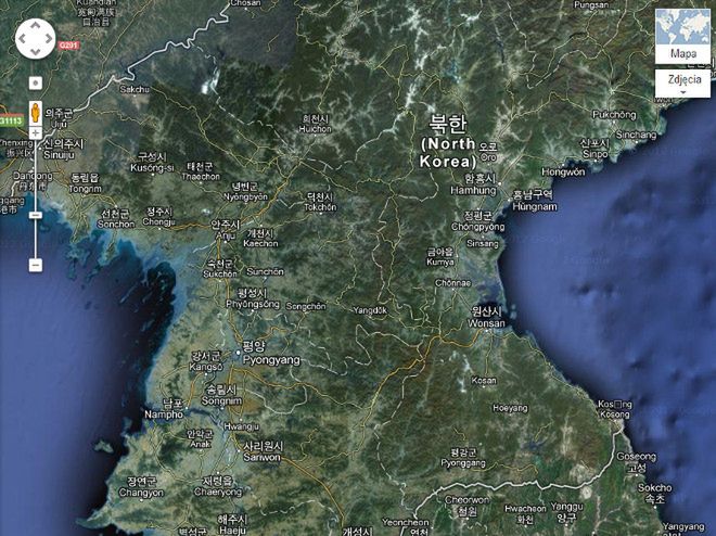 Korea Północna trafia na mapy Google