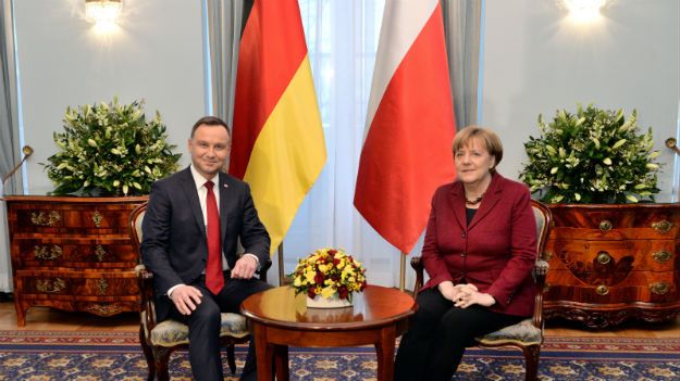 Andrzej Duda i Angela Merkel