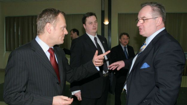 Donald Tusk i Jacek Saryusz-Wolski w 2008 roku