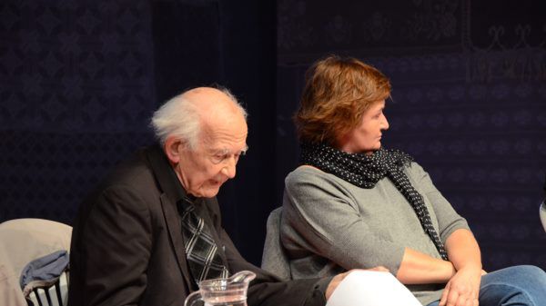 Prof. Magdalena Środa i prof. Zygmunt Bauman