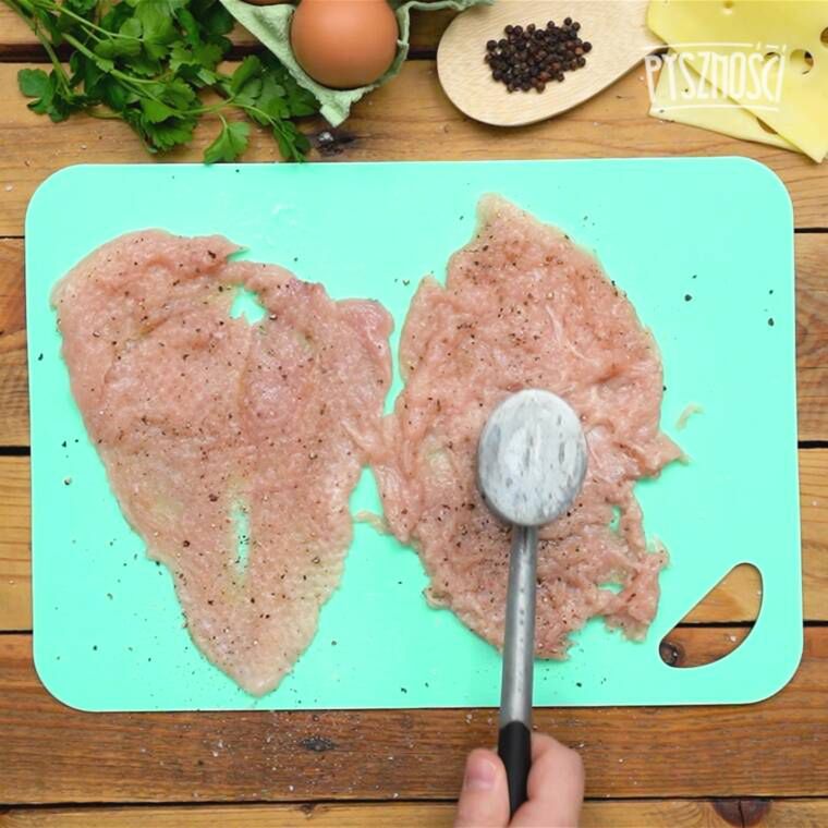 roladki cordon bleu z zakręconymi ziemniakami