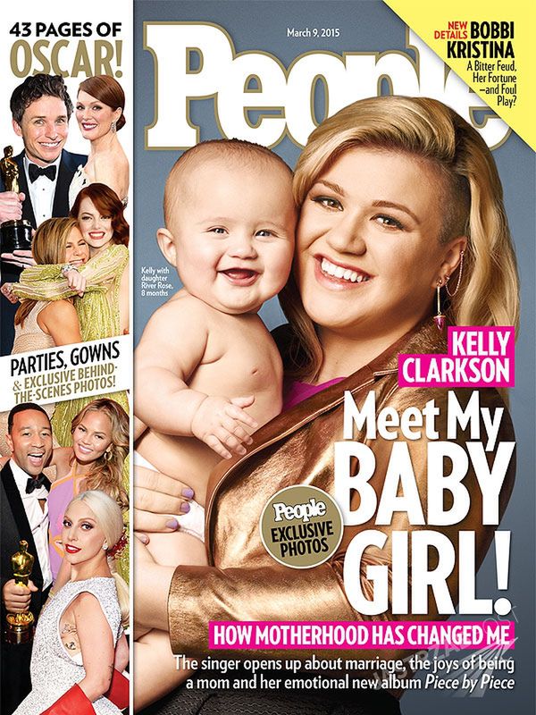 Kelly Clarkson z córką na okładce People