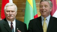 Lech Wałęsa i Pat Cox