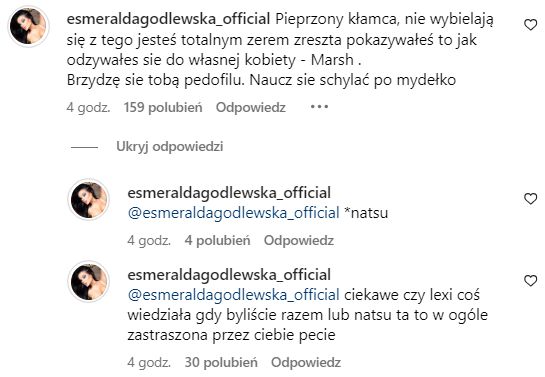 Esmeralda Godlewska ostro atakuje Marcina Dubiela