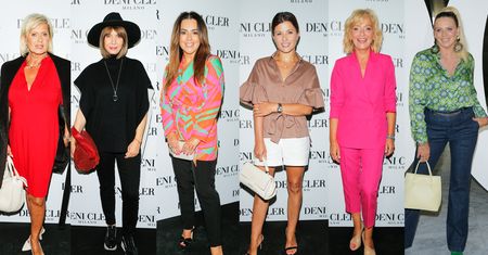 Gwiazdy na pokazie mody: Ewa Kasprzyk, Katarzyna Żak, Beata Tadla, Agnieszka Sienkiewicz, Grażyna Wolszczak...