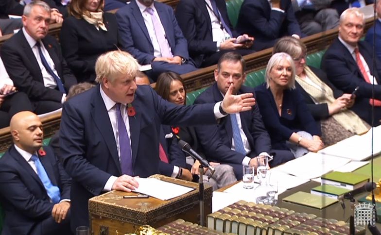 Boris Johnson w parlamencie przekonuje do głosowania nad wnioskiem o wcześniejsze wybory