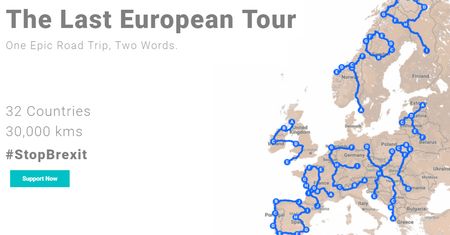 Brytyjczyk przejedzie 30 tys. kilometrów by "powstrzymać Brexit"