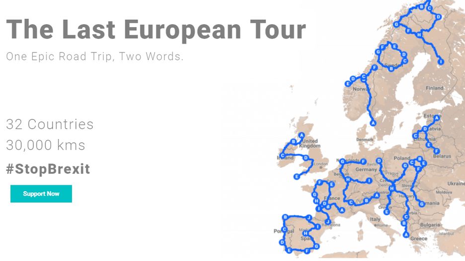 Trasa podróży "Stop Brexit"