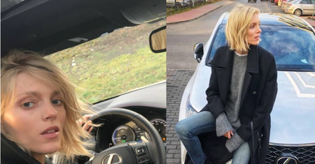 Warszawski salon Lexusa pochwalił się zdjęciem klientki. Anja Rubik wybrała hybrydowego SUV-a