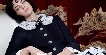 Kendall Jenner z kotką Karla Lagerfelda w Vogue