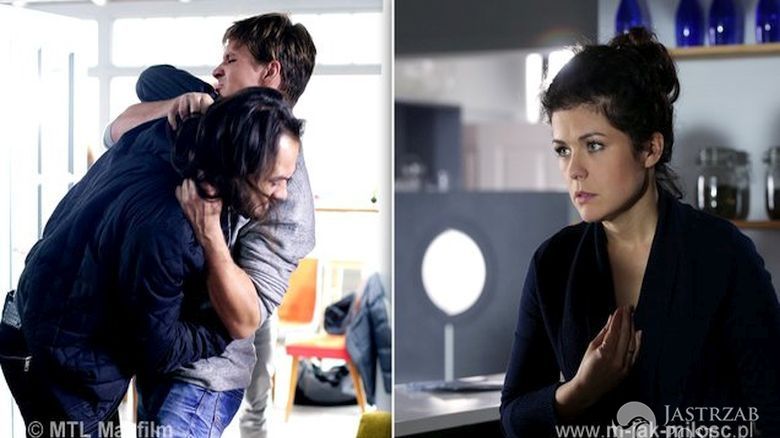 M jak miłość odcinek 1195, Kinga (Katarzyna Cichopek), Marcin (Mikołaj Roznerski), Jacek (Łukasz Pracki)