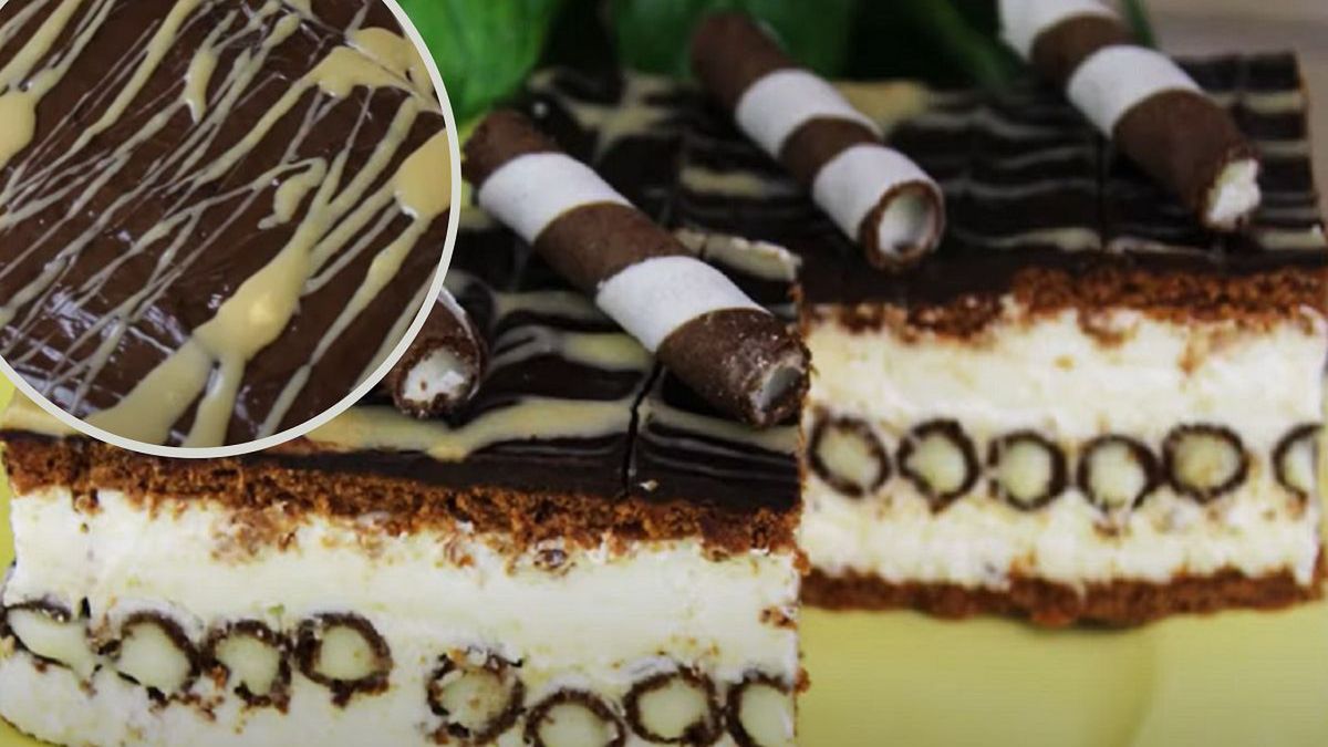 Totalny hit bez pieczenia. Ciasto rurociąg nawet teściowa pochwali. Fot. YouTube/Wystrzałowa Kuchnia