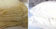 Prosty trik na spranie żółtych plam z poduszki. Bez chemicznego wybielacza