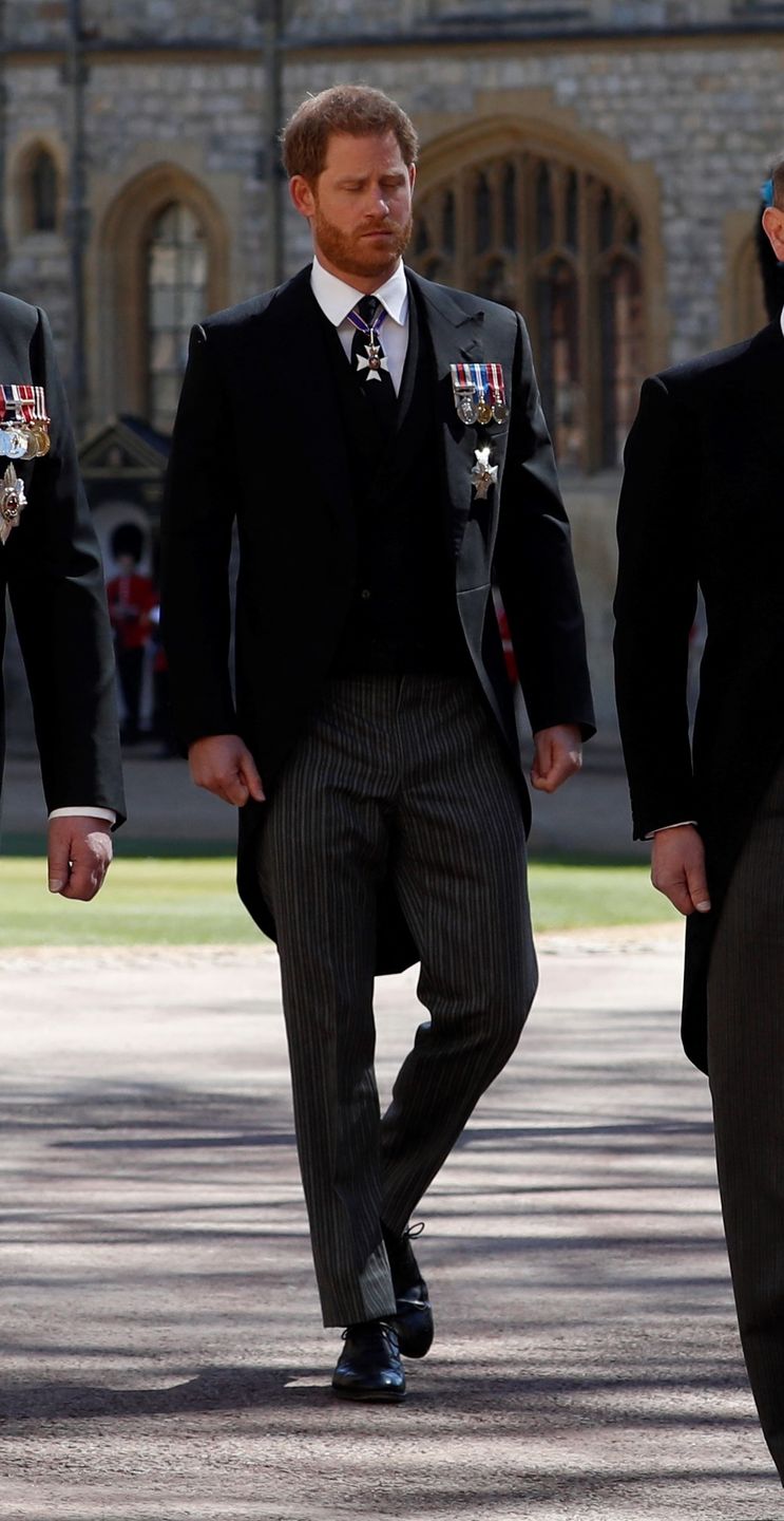 Harry na pogrzebie księcia Filipa