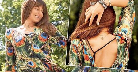 Anna Lewandowska tańczy z wiatrem w ślicznej sukni w pawie pióra za 140 złotych! Internautki oszalały z zachwytu!