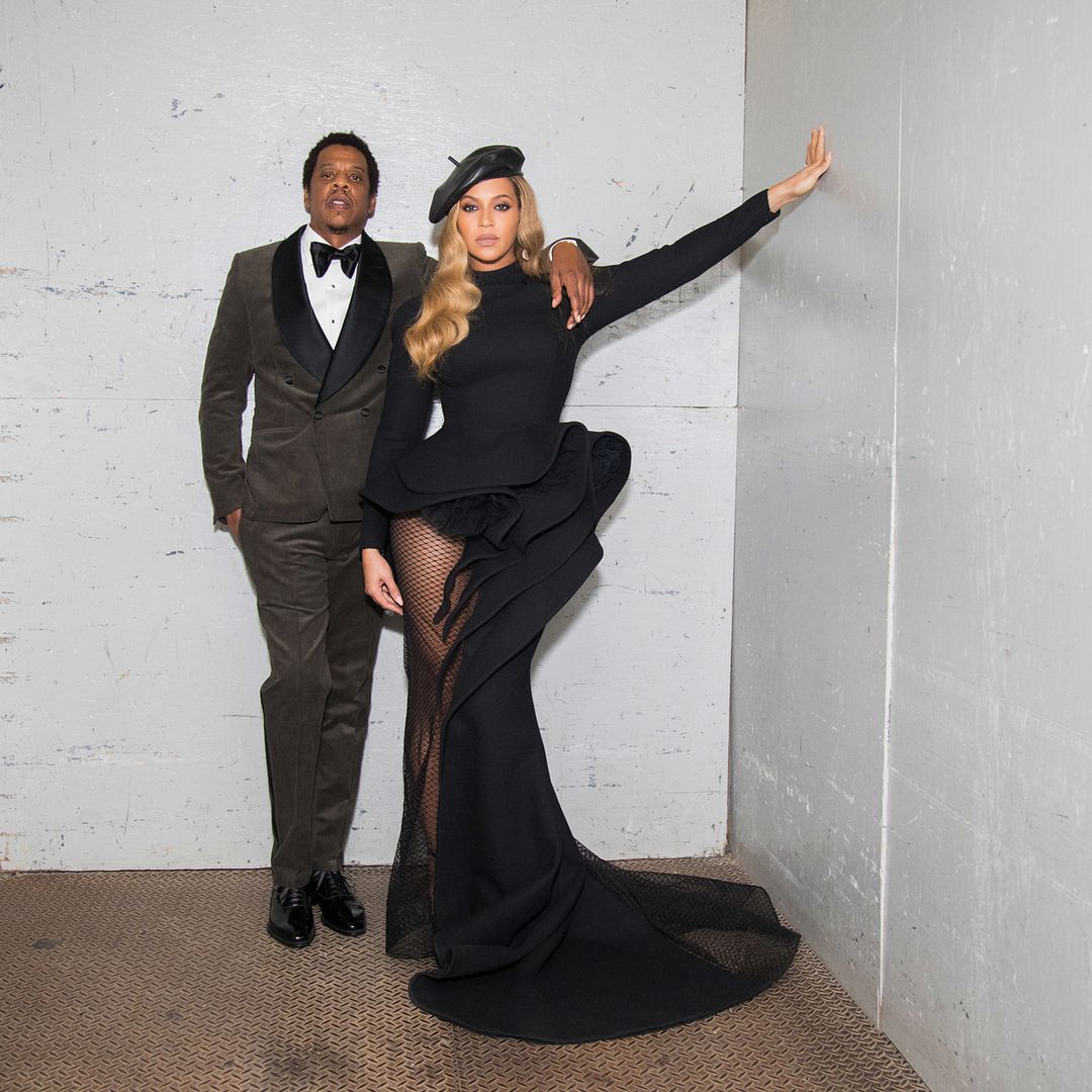 Beyonce i Jay-Z - Grammy 2018, kreacja: Azzi & Osta, garnitur: Musike Frere