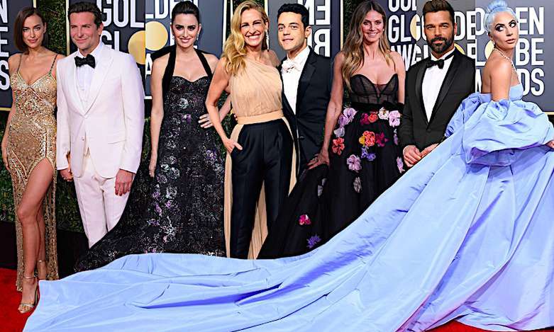 Złote Globy 2019. Gwiazdy olśniły swoimi kreacjami na czerwonym dywanie: Lady Gaga, Penelope Cruz, Irina Shayk, Bradley Cooper