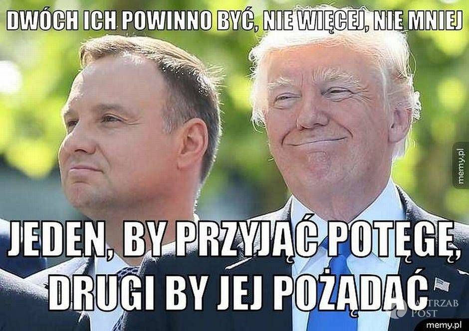 Andrzej Duda z Trumpem na memach