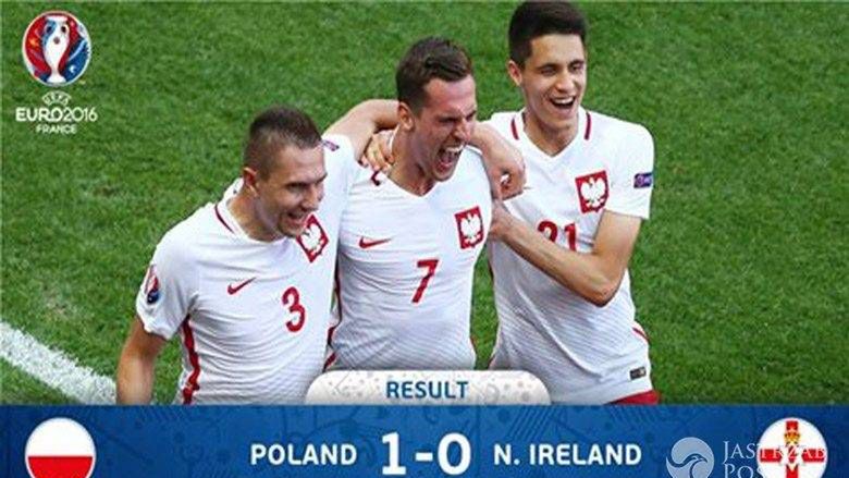 Polska wygrała z Irlandią Północną 1:0 na EURO 2016