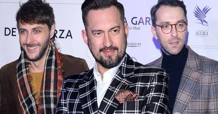Znani Polacy pokochali kratkę! Marcin Cejrowski, Marcin Prokop i Filip Bobek na pokazie Rodrigo De La Garza pokazali, że krata niejedno ma oblicze
