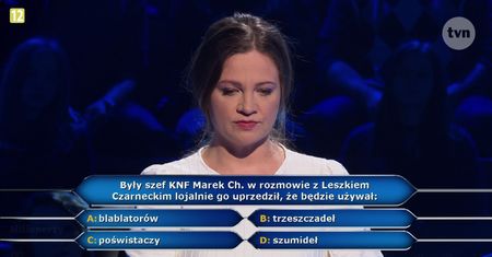 Afera KNF w Milionerach TVN. Padło pytanie o słynne szumidła