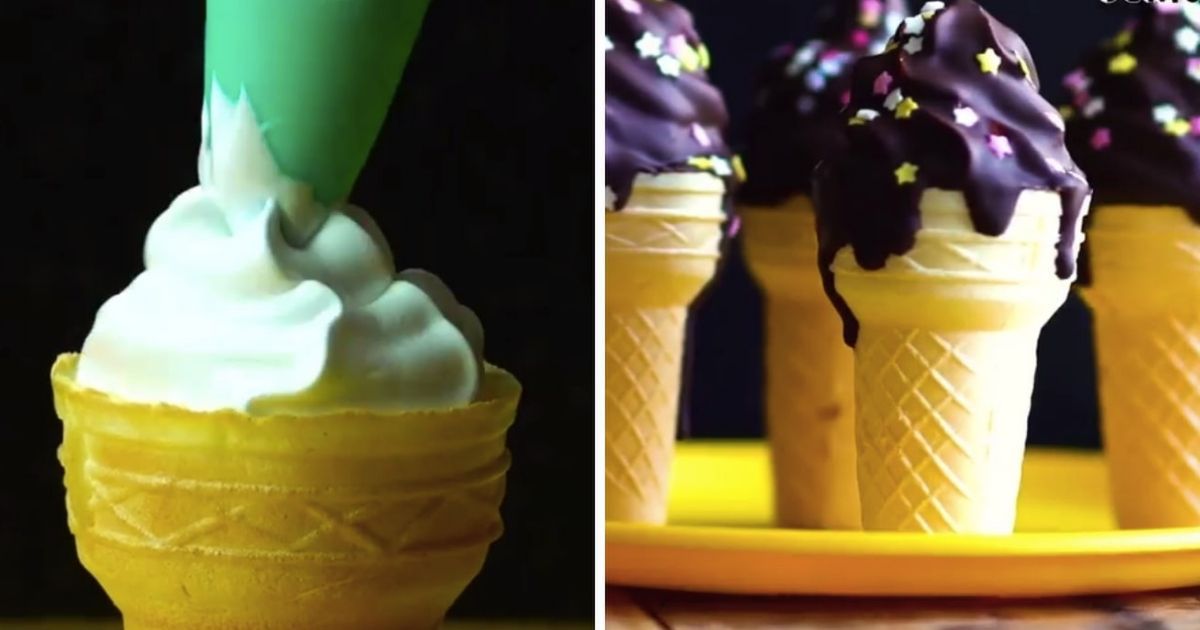 Ciepłe lody z posypką domowej roboty