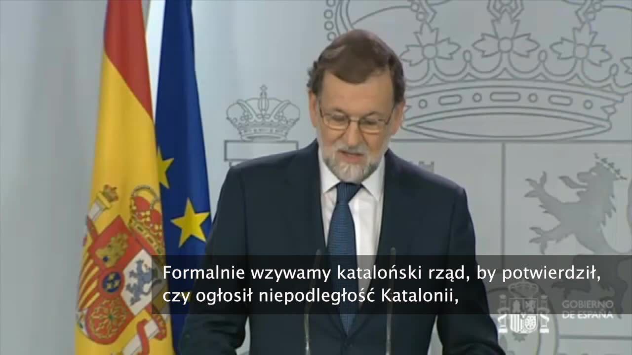 Hiszpania oczekuje od Katalonii jasnej deklaracji w sprawie niepodległości regionu