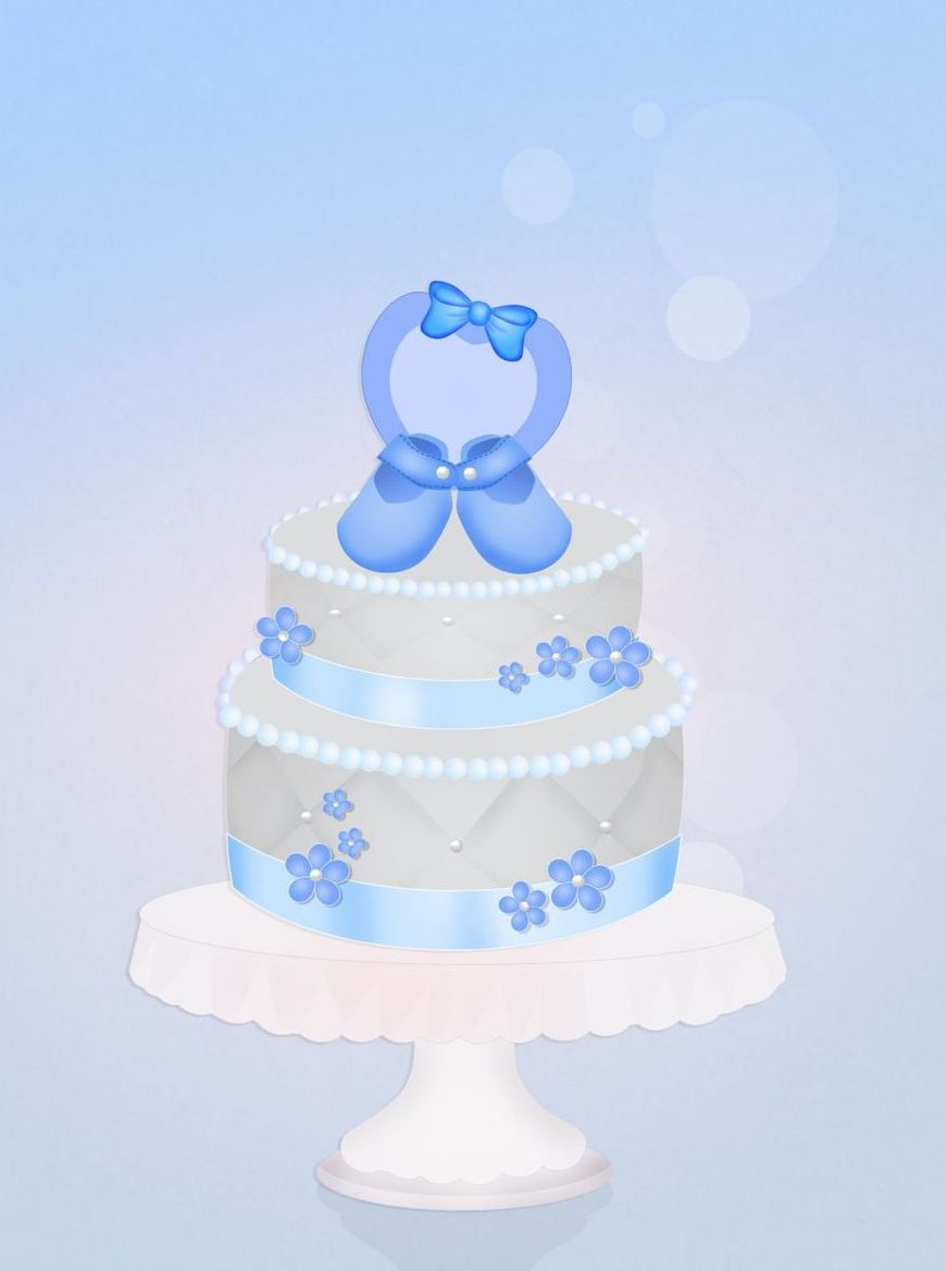 Tort dla chłopczyka może mieć niebieskie dekoracje