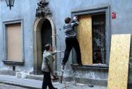 Warszawa zabita deskami