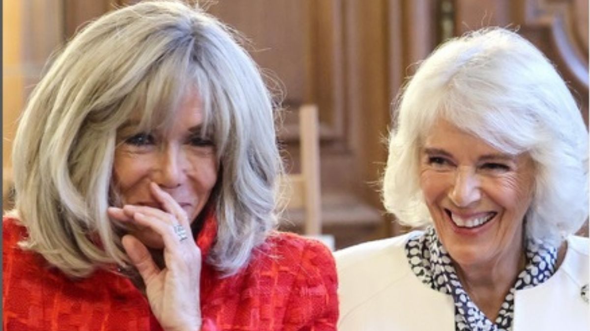 Królowa Camilla i Brigitte Macron zostawiły swoich mężów. Tak się razem bawiły