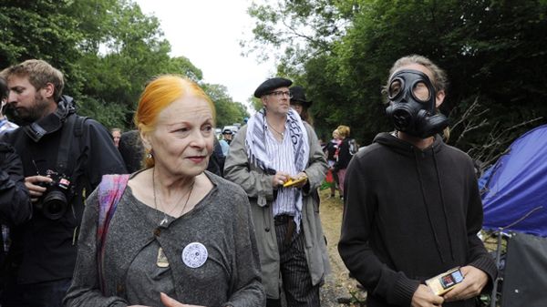 Do protestujących w Balcombe dołączyła m.in. projektantka mody i aktywistka Vivienne Westwood
