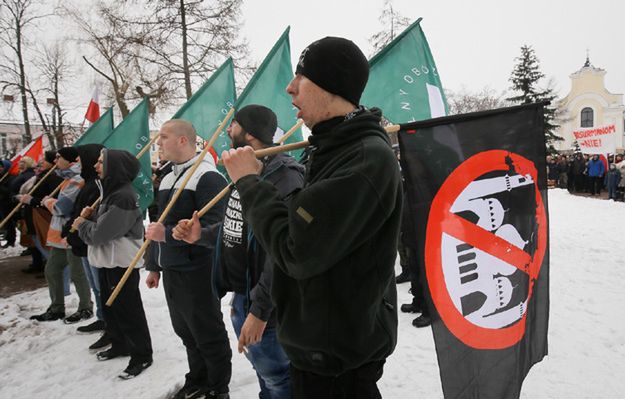 Demonstracja antymigrancka w Górze Kalwarii