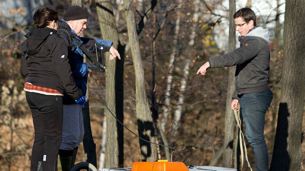 Badania na 65. kilometrze trasy kolejowej Wrocław-Wałbrzych