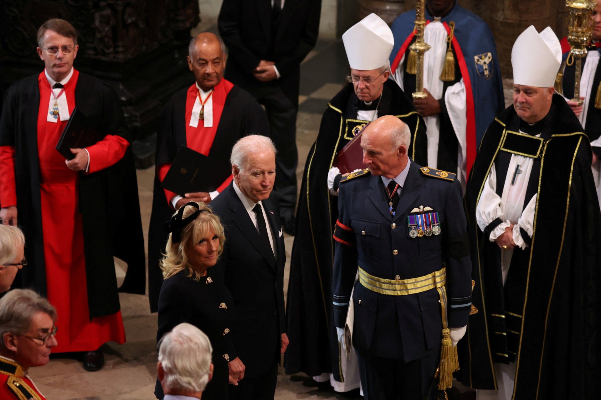 Joe i Jill Biden – pogrzeb królowej Elżbiety II