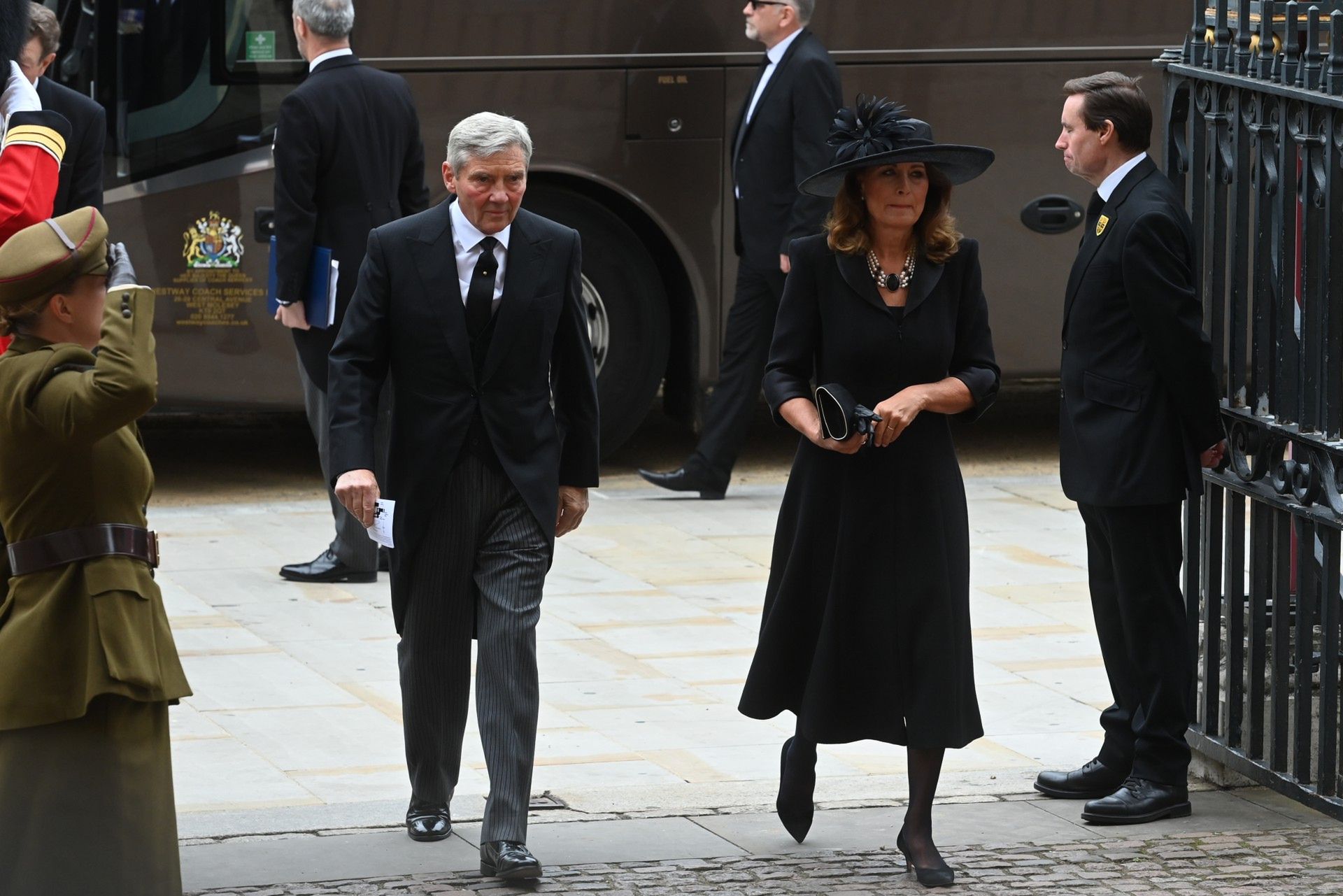 Rodzice księżnej Kate – Carol i Michael Middleton – pogrzeb królowej Elżbiety II