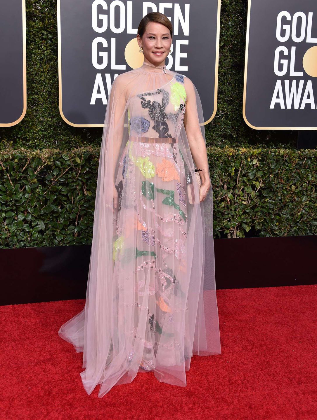 Lucy Liu – Złote Globy 2019, kreacja: Galia Lahav