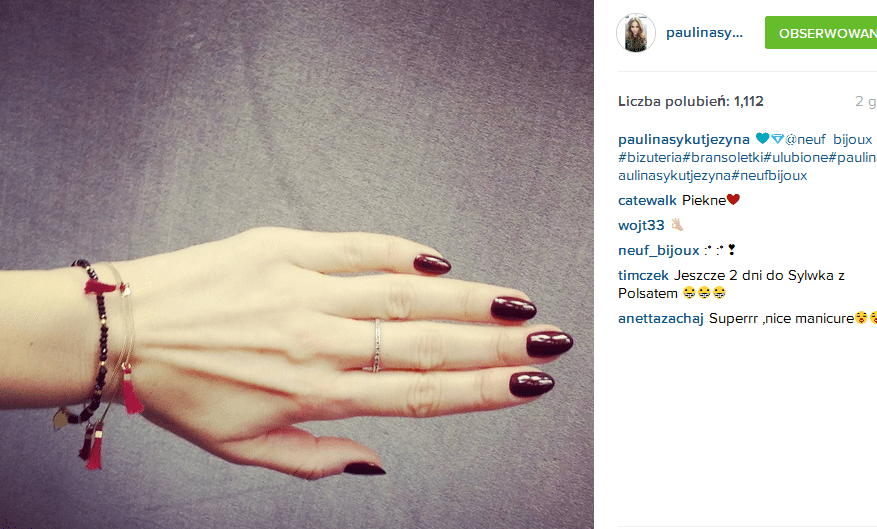 Manicure Pauliny Sykut-Jeżyny
