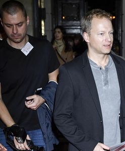 Maciej Stuhr z żoną na premierze. Katarzyna przyciągała wzrok fotoreporterów