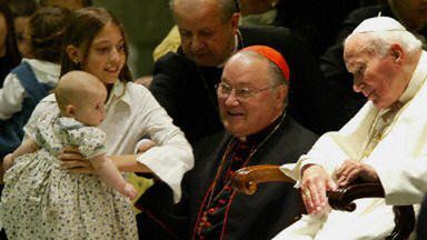 Kardynał Renato Martino i Jan Paweł II