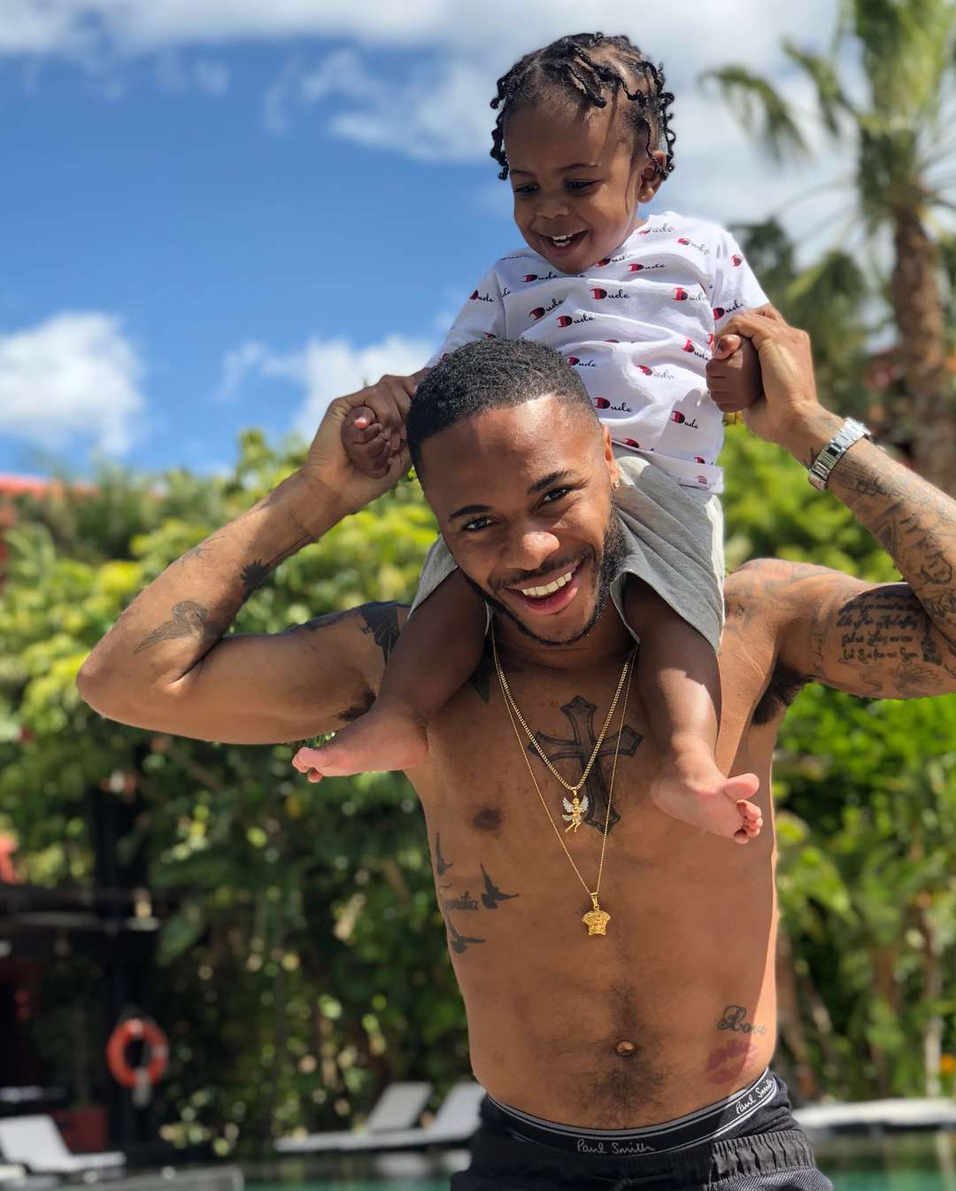 Raheem Sterling z dzieckiem