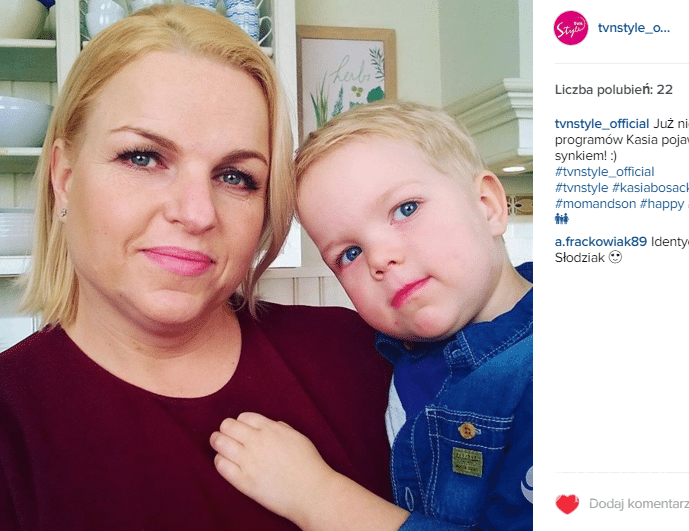Katarzyna Bosacka z synem