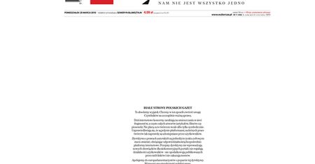 Puste pierwsze strony gazet. To poparcie dyrektywy o prawie autorskim