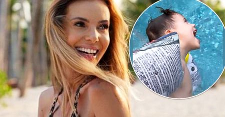 Izabela Janachowska chwali się umiejętnościami synka. 3-letni Christopher szaleje w basenie. Ale on słodki!