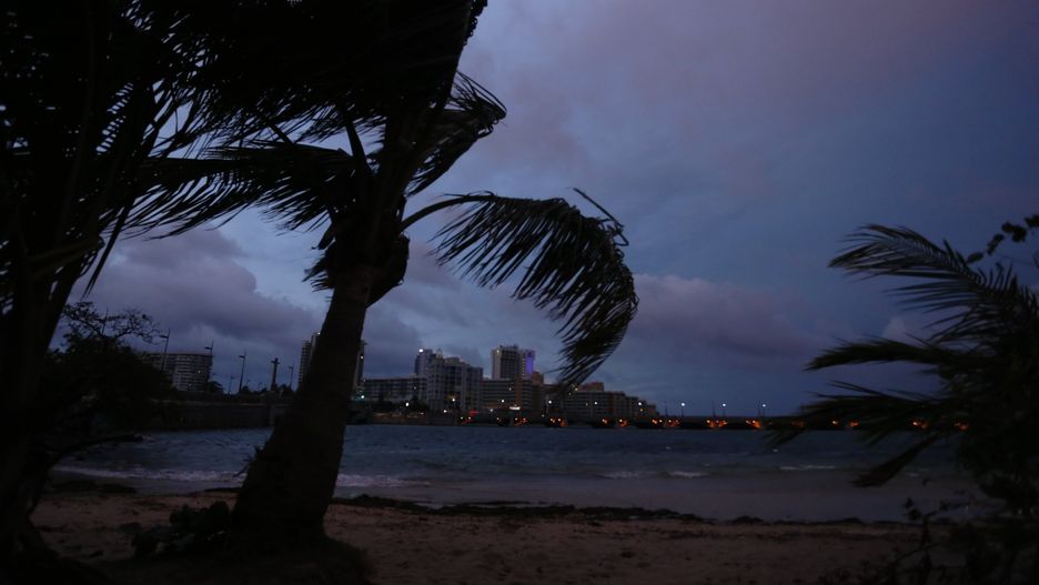 Plaża na Puerto Rico przed uderzeniem huraganu "Maria".
