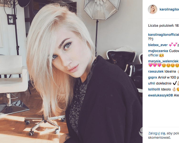 Karolina Gilon blondynką. Fryzurę pokazała na Instagramie