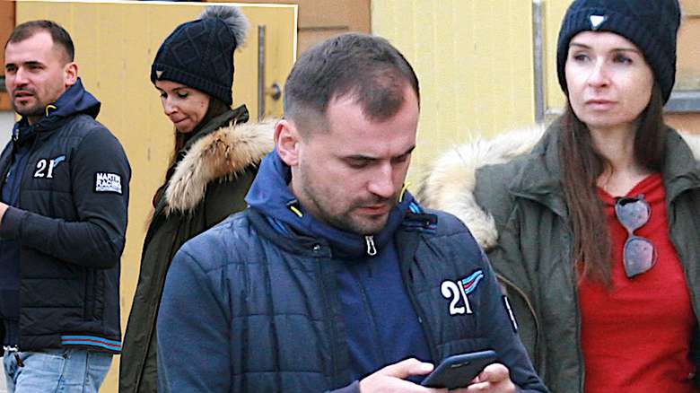 Marta Kaczyńska i Marcin Dubieiecki na zawodach córki