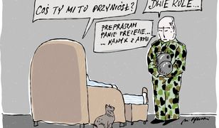 Generał przywiózł Kaczyńskiemu kule. "Przepraszam panie prezesie. To nawyk z armii"