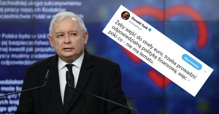 Tusk odpowiada Kaczyńskiemu ws. euro. "Póki co - nie ma tematu"