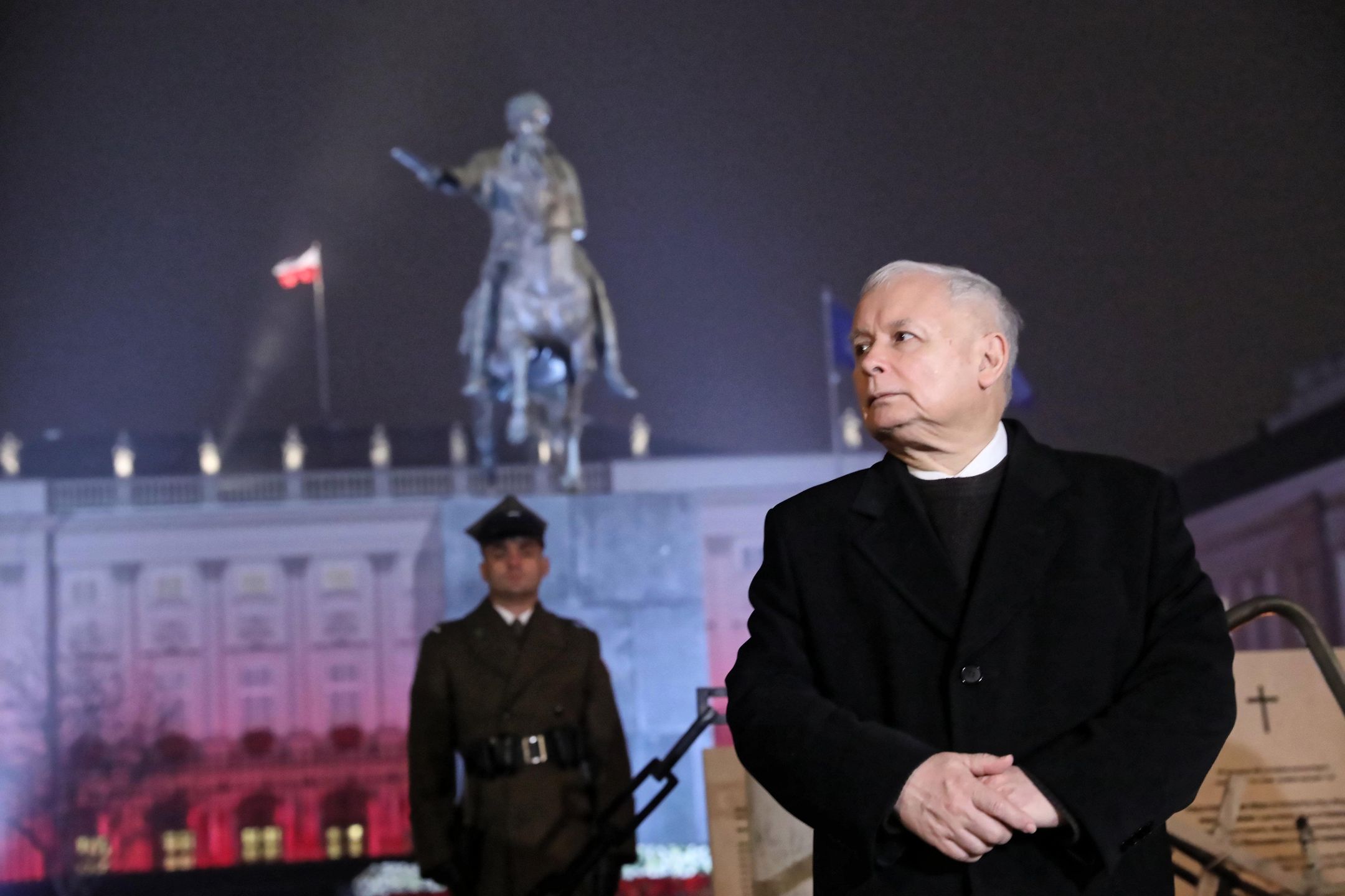 Prezes PiS Jarosław Kaczyński wygłosi przemówienie podczas obchodów 9. rocznicy katastrofy smoleńskiej w Warszawie