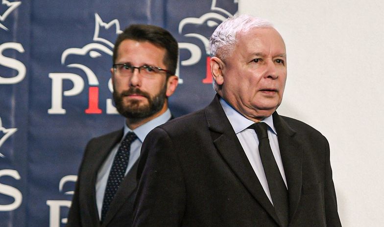 Radosław Fogiel i Jarosław Kaczyński